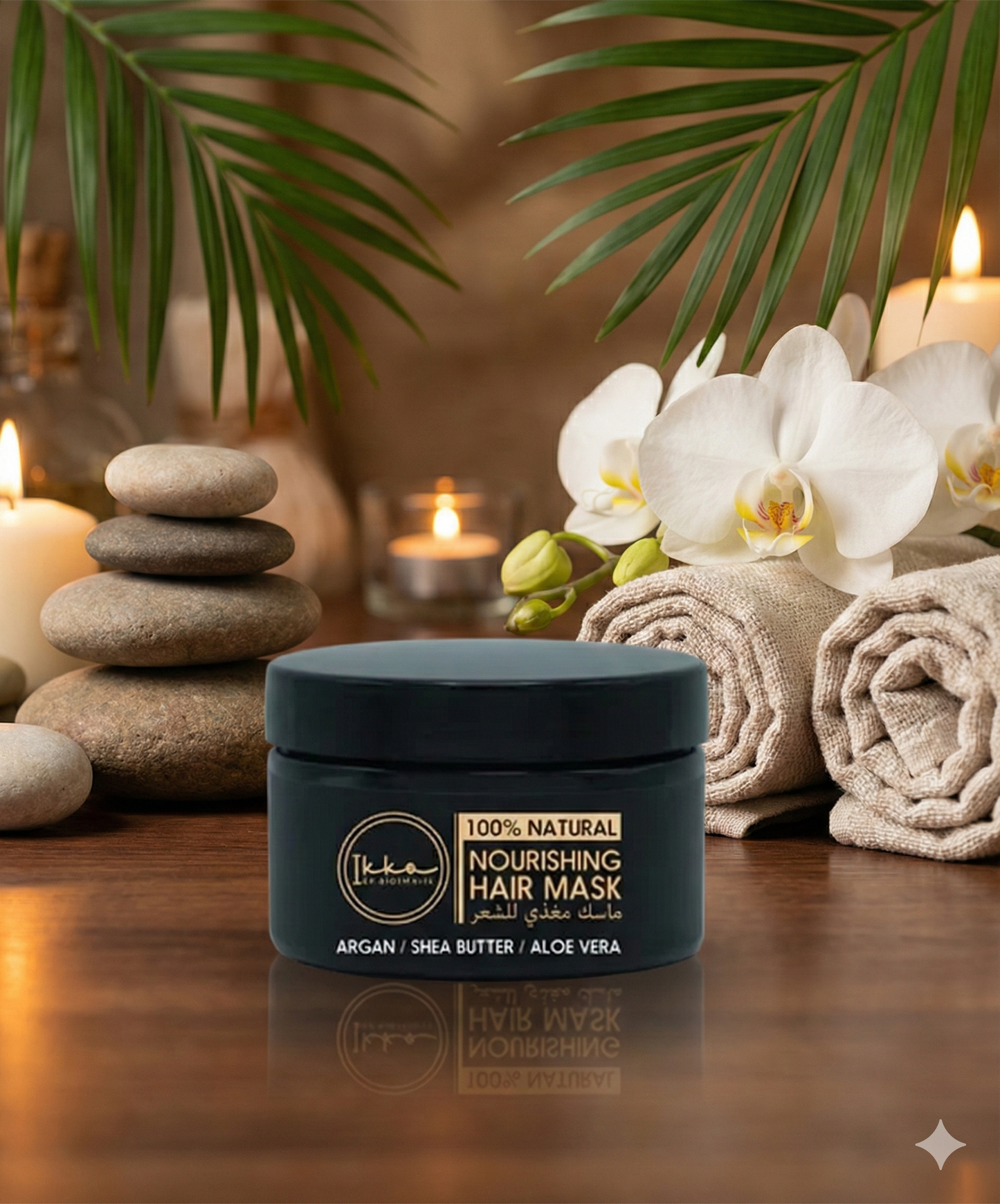 Masque nourrissant pour cheveux Soin naturel à l’argan, beurre de karité et aloe vera