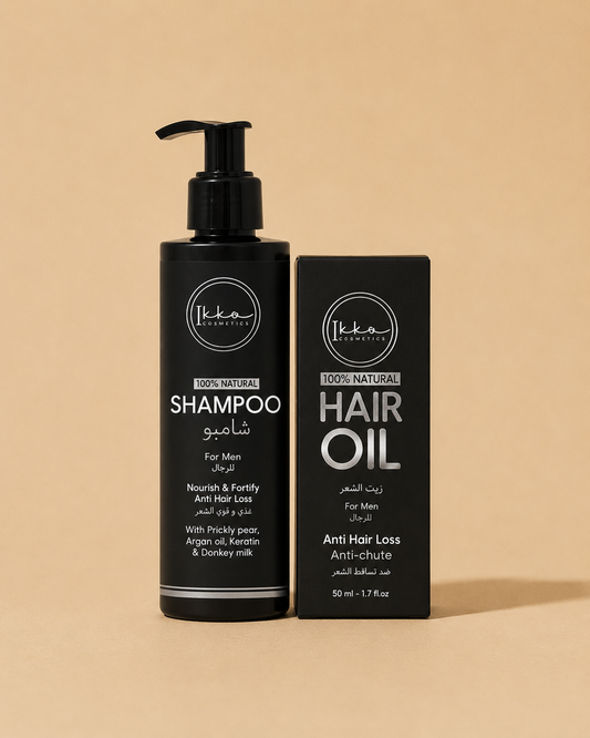 Pack Anti-Chute Cheveux Homme – Huile 50 ml + Shampoing 200 ml