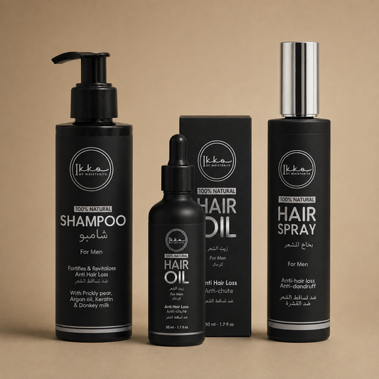 Pack Anti-Chute Cheveux Homme – Huile + Shampoing + Spray