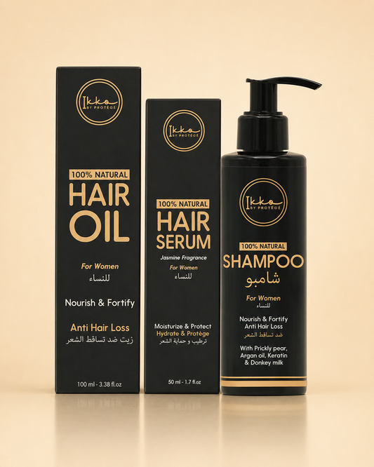 Pack Standard Soins Cheveux Femme – Huile + Sérum + Shampoing